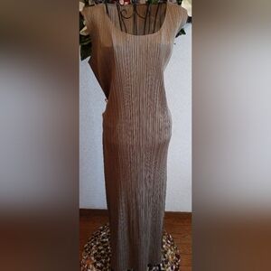 Pleats Please Issey Miyake sleeveless midi dress size 3